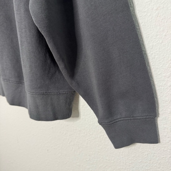 Wildfox I Wish It Was Saturday Grey pinstripe sweatshirt size L NWT $108 - Picture 4 of 10